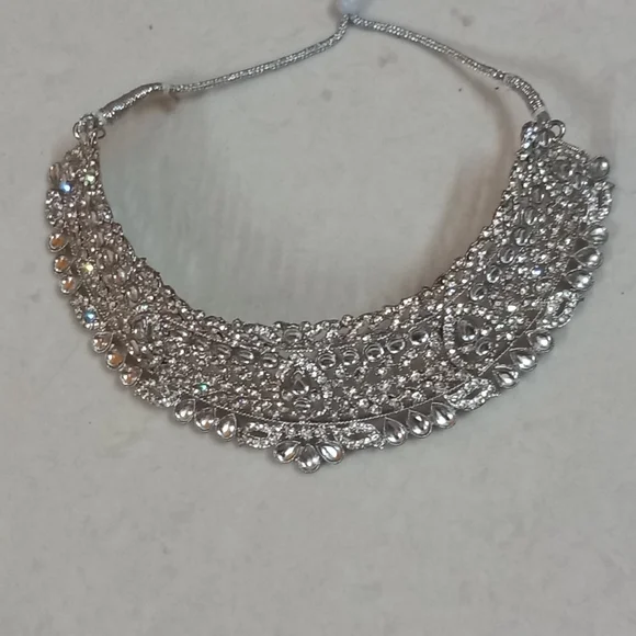 Silver Choker necklace set - Picture 3 of 3